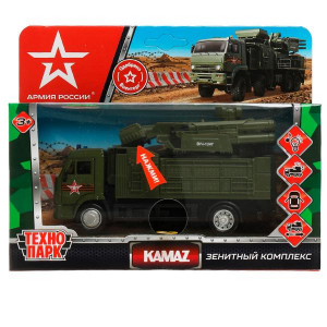 ТМ Технопарк. Машина металл свет-звук KAMAZ АРМИЯ РОССИИ 17 см, 338055