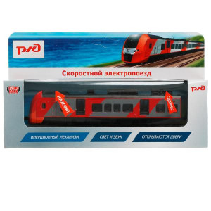 ТМ Технопарк. Модель металл свет-звук ЭЛЕКТРОПОЕЗД РЖД длина 21,5 см, 338052