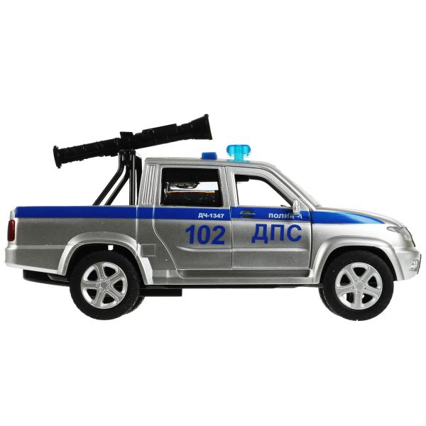 ТМ Технопарк. Машина пластик свет-звук UAZ PICKUP ПОЛИЦИЯ 22 см, 4 кнопки, пушка 341154 ТМ Технопарк. Машина пластик свет-звук UAZ PICKUP ПОЛИЦИЯ 22 см, 4 кнопки, пушка 341154 купить mirdetstva-gran.ru