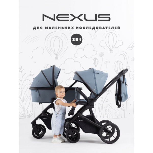 Коляска 3 в 1 Rant Basic Nexus Blue Mirage Коляска 3 в 1 Rant Basic Nexus Blue Mirage