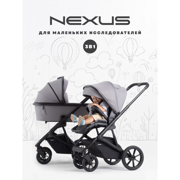 Коляска 3 в 1 Rant Basic Nexus Cloudburst Коляска 3 в 1 Rant Basic Nexus Cloudburst