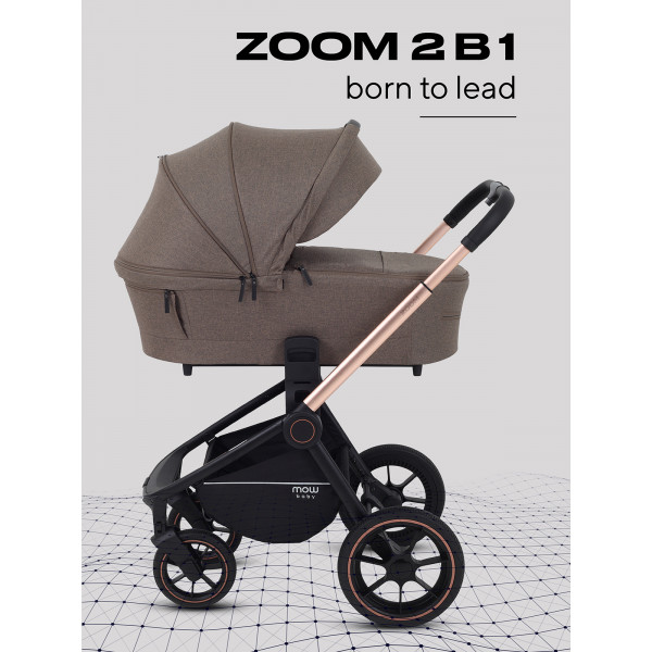 Коляска 2 в 1 Mowbaby Zoom PU gold cacao brown Коляска 2 в 1 Mowbaby Zoom PU gold cacao brown