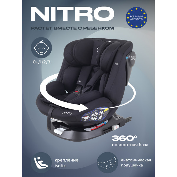 Автокресло Rant Nitro 0/1/2/3 (0-36 кг) Black купить mirdetstva-gran.ru