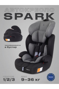 Автокресло Rant Basic Spark 1/2/3 (9-36 кг) Grey