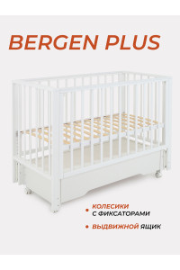 Кроватка Rant Bergen Plus маятник Cloud white