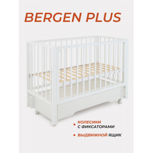 Кроватка Rant Bergen Plus маятник Cloud white