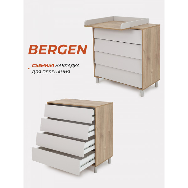 Комод пеленальный Rant Bergen 800/4 Crystal beige Комод пеленальный Rant Bergen 800/4 Crystal beige