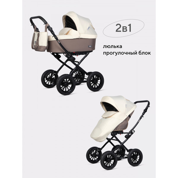 Коляска 2 в 1 Riko Basic Bella Classic 2025 06 бежевый