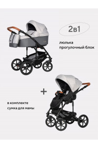 Коляска 2 в 1 Riko Basic Bella Life 01 grey fox