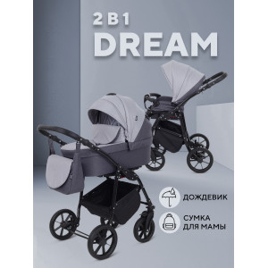 Коляска 2 в 1 Rant Dream 2024 02 темно-серый - светло-серый