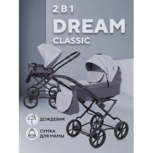 Коляска 2 в 1 Rant Dream Classic 2024 02 темно-серый - светло-серый