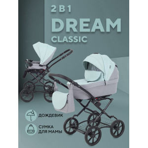 Коляска 2 в 1 Rant Dream Classic 2024 10 серый-ментоловый