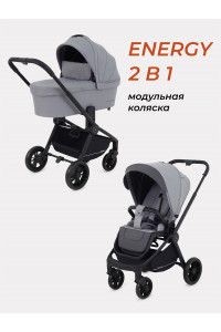 Коляска 2 в 1 Rant Basic Energy Grey 2024