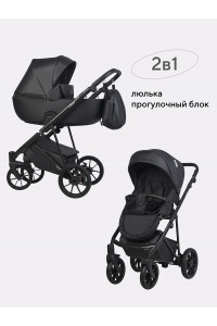 Коляска 2 в 1 Riko Basic Leon 04 Black