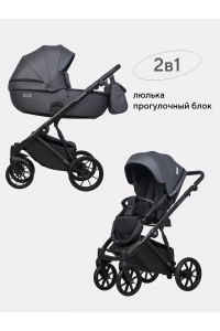 Коляска 2 в 1 Riko Basic Montana Ecco 24 Graphite