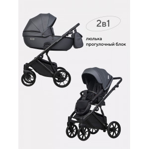 Коляска 2 в 1 Riko Basic Montana Ecco 24 Graphite