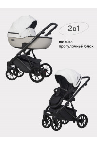 Коляска 2 в 1 Riko Basic Montana Ecco 32 White-Light Silver