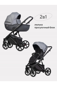 Коляска 2 в 1 Riko Basic Montana Plus 40 Graphite