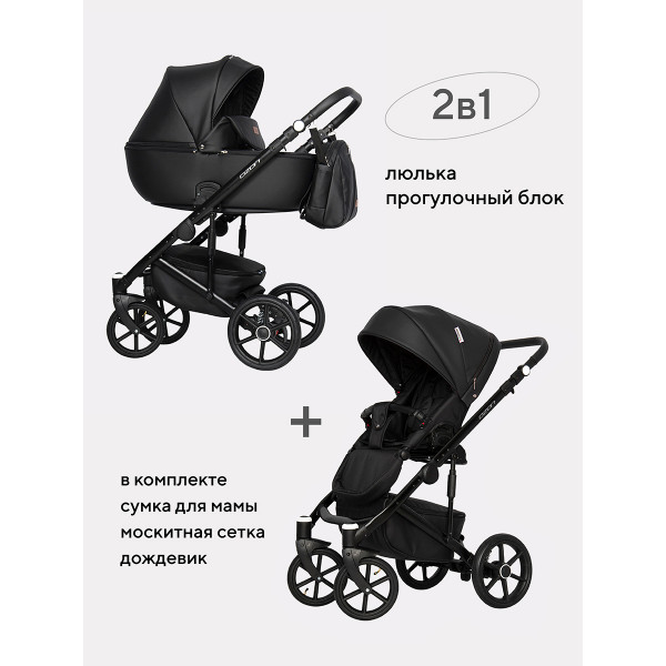 Коляска 2 в 1 Riko Basic Ozon 06 черный Коляска 2 в 1 Riko Basic Ozon 06 черный