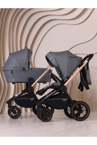 Коляска 2 в 1 Mowbaby Zoom PU gold grey
