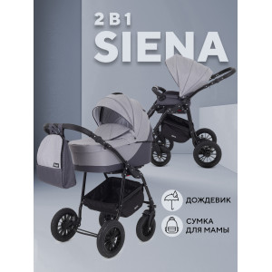 Коляска 2 в 1 Rant Siena 2024 02 темно-серый - светло-серый
