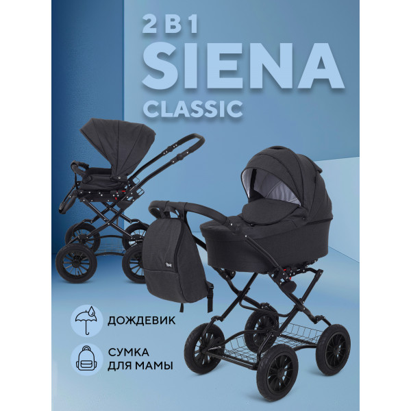 Коляска 2 в 1 Rant Siena Classic 2024 08 графит