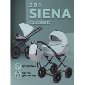 Коляска 2 в 1 Rant Siena Classic 2024 10 серый-ментоловый
