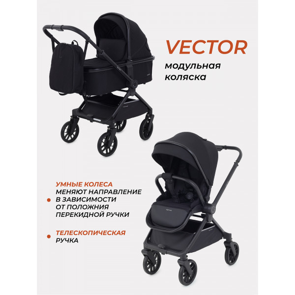 Коляска 2 в 1 Rant Vector Black