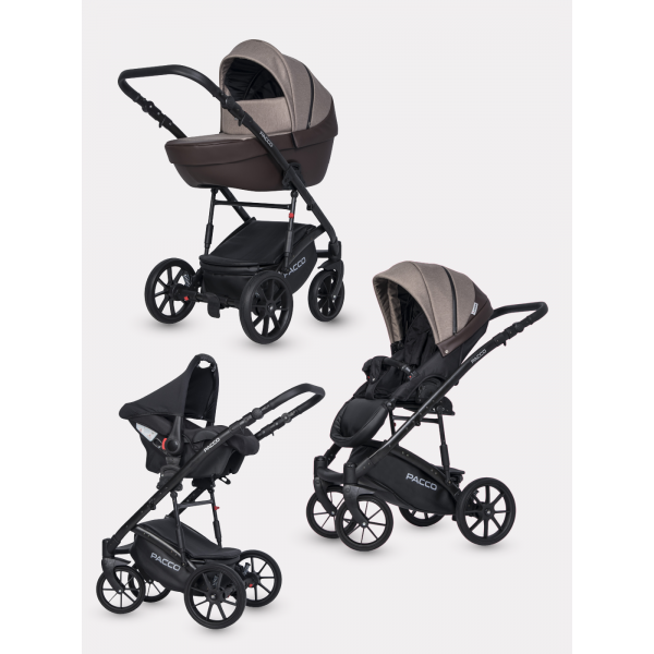Коляска 3 в 1 Riko Basic Pacco 07 mokka купить mirdetstva-gran.ru