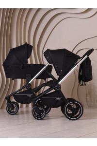 Коляска 3 в 1 Mowbaby Zoom PU silver black