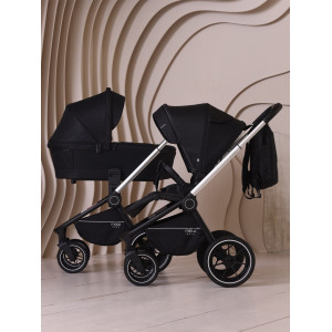 Коляска 3 в 1 Mowbaby Zoom PU silver black