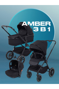 Коляска 3 в 1 Mowbaby Amber Black