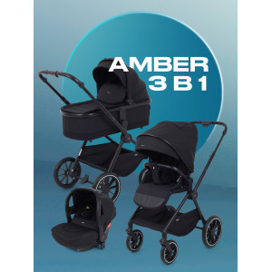 Коляска 3 в 1 Mowbaby Amber Black