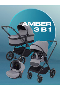 Коляска 3 в 1 Mowbaby Amber Grey