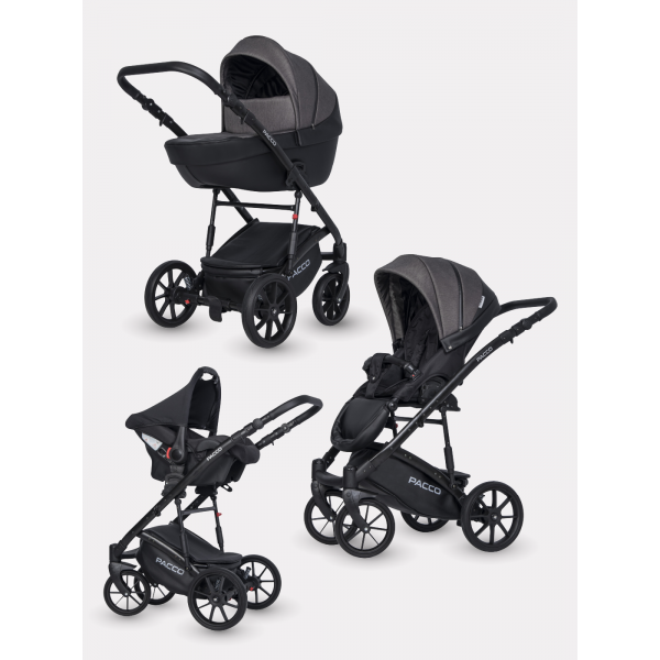 Коляска 3 в 1 Riko Basic Pacco 04 carbon купить mirdetstva-gran.ru