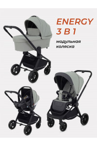 Коляска 3 в 1 Rant Basic Energy Green 2024