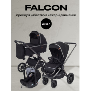 Коляска 3 в 1 Rant Falcon Black