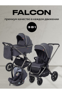Коляска 3 в 1 Rant Falcon Graphite