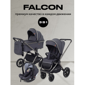 Коляска 3 в 1 Rant Falcon Graphite