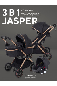 Коляска-трансформер 3 в 1 Mowbaby Jasper Gold black