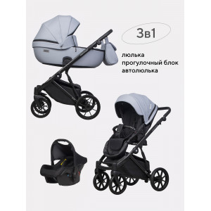 Коляска 3 в 1 Riko Basic Montana Ecco 23 Grey