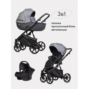 Коляска 3 в 1 Riko Basic Montana Plus 40 Graphite