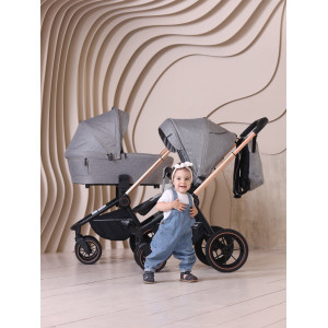 Коляска 3 в 1 Mowbaby Zoom PU gold beige