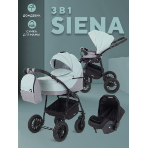 Коляска 3 в 1 Rant Siena 2024 10 серый-ментоловый