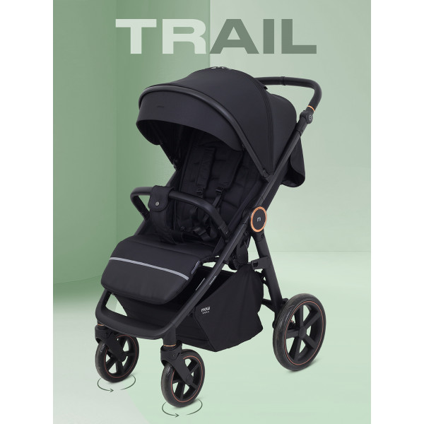 Коляска прогулочная Mowbaby Trail 2025 Black Коляска прогулочная Mowbaby Trail 2025 Black