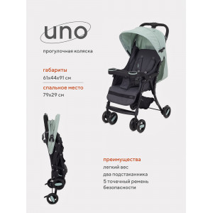 Коляска прогулочная Rant Basic Uno Ocean green