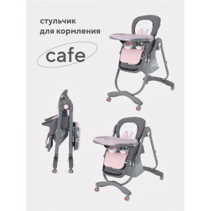 Стульчик для кормления Rant Cafe grey-pink