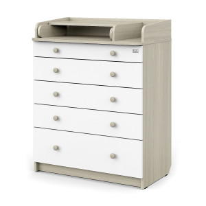 Комод раскладной Leo ЛДСП шимо светлый-белый