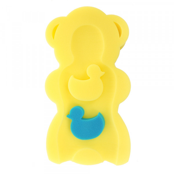 BAMBOLA Губка для купания MAXI 54x30x3 см +2 губки Желтый (уп.10 шт)
