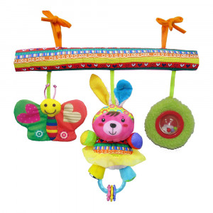 BIBA TOYS Развивающая игрушка подвесная на кроватку Счастливые животные 423241 см (в кор.12 шт.)